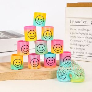 Anneaux magiques arc-en-ciel pour enfants avec visages souriants, jouet élastique à empiler, jouet éducatif et amusant nostalgique - Product Image 4