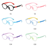 Monture de lunettes optiques colorées réglables pour enfants, flexibles, anti-rayonnement, avec étui à lunettes pour les enfants de 4 à 7 ans