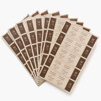 Feuilles d'étiquettes pour pantoufles en papier texturé mat, autocollants adhésifs pour emballage de chaussures, fournitures d'impression personnalisées