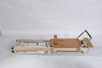 Equipo Comercial de Pilates Reformer para Flexibilidad, Estiramiento Muscular Corporal, Reformer de Madera de Arce, Reformer de Pilates Plegable para Gimnasio o Estudio