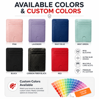Tarjetero de Cuero PU con Logotipo Personalizado al por Mayor, Bloqueo RFID, Delgado, Minimalista, Cartera Personalizada con Logotipo de Marca