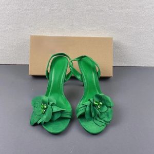 Flower Decorated Style Women Summer <b>Sandals</b> 2024 Ladies Heels for Women - Product Image 3