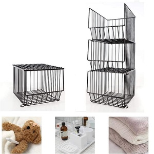 Kệ Siêu Thị Xiên Mở Giỏ Xếp Lồng Đồ Uống Snack Bánh Mì Xiên Mở Khung Xiên Mở Giỏ Lưới Giá - Product Image 2