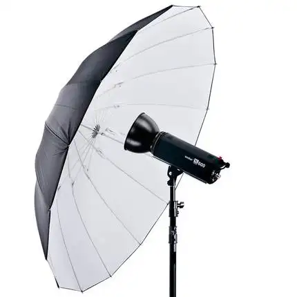 Sì accessori per Studio fotografico 33 pollici 43inhc gomma nera e bianca in Nylon acciaio inossidabile fotografia ombrello riflettente