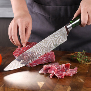 Set <span class=keywords><strong>di</strong></span> <span class=keywords><strong>Coltelli</strong></span> Professionali Giapponesi MANJIA OEM ODM in Acciaio Inossidabile 4Cr14 Laser Damascus Personalizzati per <span class=keywords><strong>Cucina</strong></span> - Product Image 2