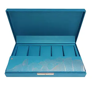 SP2637 Wholesale Paper Box For Glasses Cigarettes Perfume Jewelry Luxury Blue Carton