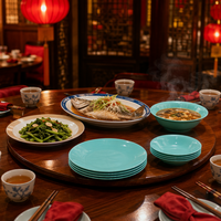 Service de table en mélamine léger et incassable, empilable, compatible lave-vaisselle, pour restaurants, réduit les risques de bris, vente en gros OEM