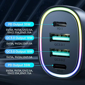 ที่ชาร์จในรถยนต์ 100W 4 พอร์ต PD อะแดปเตอร์ชาร์จเร็ว USB สำหรับใช้ในรถยนต์ - Product Image 2