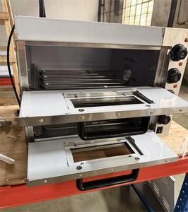 Four à pizza commercial à double étage haute efficacité 220V en acier inoxydable, four à pizza électrique avec contrôle de température indépendant - Product Image 5