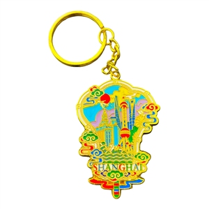Souvenirs touristiques en métal <span class=keywords><strong>de</strong></span> Shanghai, objets culturels et porte-clés, pendentifs <span class=keywords><strong>de</strong></span> sites touristiques, Tour <span class=keywords><strong>de</strong></span> la Perle, La Rive, Temple du Dieu <span class=keywords><strong>de</strong></span> la Ville - Product Image 5