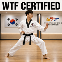 Uniforme de Taekwondo Woosung à col en V, uniforme d'arts martiaux, uniforme de Taekwondo