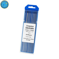 10 Electrodos de Tungsteno con Itrio WY20 con Punta Azul para Máquina de Soldadura TIG 2.4x175mm