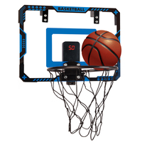 Tableau de basket-ball pliable en plastique pour l'intérieur, à fixer au mur ou à la porte, avec éclairage, pour enfants
