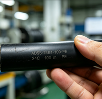 Câble à fibres optiques extérieur aérien ADSS-24B1-100M SM G652D 24 cœurs, haute résistance à la traction, renforcé de fil d'aramide, fabricant de câbles optiques
