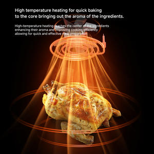 Hava Fritözü 12L Büyük Akıllı Görsel Paslanmaz Çelik Elektrikli Fırın Konveksiyon Isıtma 2 Isıtıcı ile Otomatik Kapanma - Product Image 4