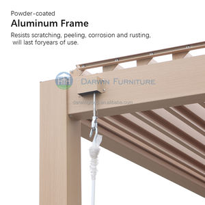 Pérgola de Aluminio Personalizable con Techo Impermeable, Toldo Bioclimático para Jardín, Patio o Terraza, Pérgola Retráctil - Product Image 6