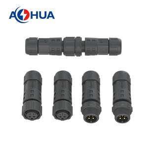 Ahua 2 + 2pin điện tín hiệu điện cắm M12 nối dây để dây lắp ráp Nam Nữ Cáp cắm chống thấm nước cắm IP68 - Product Image 2