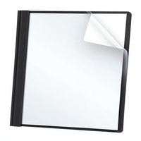 Protège-documents transparents pour CV et présentations, format Lettre, noir, 25 par boîte