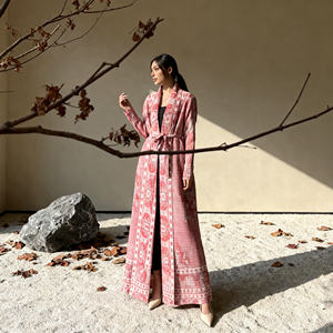 Abaya Elegante de Poliéster con Pedrería Termoadhesiva para Fiestas y Eventos, para Mujeres Musulmanas, Proveedor Mayorista Personalizado, Medio Oriente, Dubái - Product Image 2