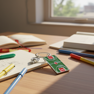 Porte-clés promotionnels personnalisés en gros en métal Souvenir terrain de basket - Product Image 4