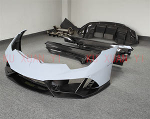 Kit de carrosserie de jupe latérale de lèvre de pare-chocs avant et arrière de style EVO de demi-fibre de carbone pour <span class=keywords><strong>Lamborghini</strong></span> LP580 LP610 - Product Image 3