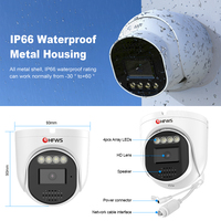 Système de caméra de sécurité dôme métallique HFWS 16 canaux 8MP, kit NVR extérieur, audio bidirectionnel, couleur intégrale, IP66, 16 caméras POE H.265, détection de visage
