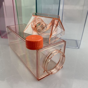 Conteneur d'eau réutilisable en plastique pour réfrigérateur Pichet à jus en forme de boîte à lait pour voyage à domicile Boîte de rangement pour thé pour une utilisation pratique du réfrigérateur - Product Image 6