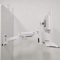 Meisonic T9-GA01KB – Support de clavier et moniteur pour machine-outil industrielle, bras articulé en alliage d'aluminium, multi-écrans