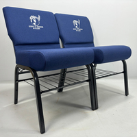 Vente d'usine, chaise de théâtre pas chère, empilable en métal, chaise de prière pour synagogue, chaise de culte, sillas para iglesia
