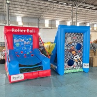Équipement de location pour fêtes : Jeux gonflables de carnaval 3-en-1 (Basket-ball, Baseball, Tir) à vendre