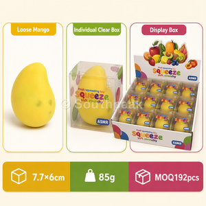 Juguete Antiestrés de Mango de Southpeak, Bloque de Mango Suave y Elástico, Juguete Sensorial ASMR para Apretar, 7.7*6cm <span class=keywords><strong>85g</strong></span>, Forma de Fruta, OEM WS MOQ192pc - Product Image 2
