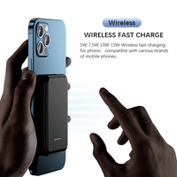 Produk terlaris 2025 baterai Bank daya telepon 5000 Mah pengisian nirkabel cepat 15W portabel