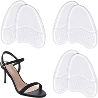 Semelles intérieures SOYANGNEK en gel de 4 mm d'épaisseur, coussinets antidérapants pour l'avant-pied, semelle intermédiaire pour talons hauts, transparentes, ajustement de la taille de chaussure, amortissement des chocs