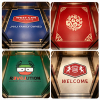 Tapis de sol d'ascenseur avec logo personnalisé, en caoutchouc épaissi, effet marbre, PVC résistant aux UV et à l'usure, tapis de voiture sur mesure