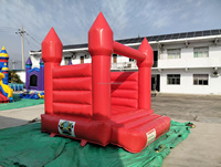 Château gonflable rouge commercial, maison gonflable, château gonflable 10*10 pieds, location de fête gonflable pour mariage, aire de jeux intérieure