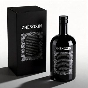 Botella de Vidrio Nórdica Negra Esmerilada de 500ml/750ml para Ginebra, Licores <span class=keywords><strong>y</strong></span> Vodka Oslo - Product Image 4
