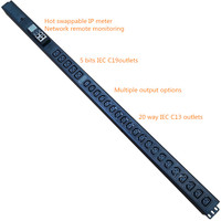 IPDU IEC C13 C19 Prises Ethernet TCP IP SNMP Port Intelligent Compteur Intelligent Surveillé Mineur PDU pour Serveur Rack