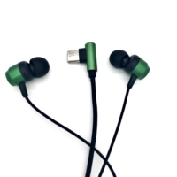 Casque intra-auriculaire de type c Casque stéréo de basse Écouteur filaire en métal avec micro et contrôle du volume