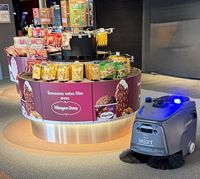 Robot Pembersih Komersial Cerdas Berkualitas Tinggi, Menyapu, Menyedot Debu, Mengepel, Vacuum Cleaner All-in-one Dengan Tangki Sampah 45L