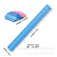 30cm 12 pouces avion en plastique coloré publicité règle droite pour le bureau des étudiants