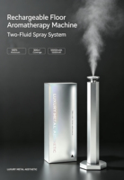 Diffuseur de parfum sans fil, sans eau, à deux fluides, rechargeable, construction métallique, contrôle à distance par application, brume réglable pour la maison et l'hôtel