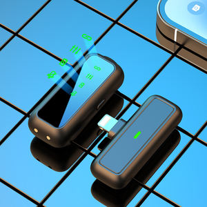 Microphone à condensateur professionnel sans fil 2 en 1 SX6 pour micro cravate, réduction du bruit, étui de charge en métal pour iPhone - Product Image 5