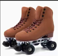 Nouveaux patins à roulettes doubles pour adultes, coque en fibre superfine, roues en PU, cadre en métal, patins à roulettes quad