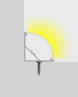 Perfil de Extrusión de Aluminio para Esquinas, Riel para Tira de Luz LED, Cubierta de Plástico, Canal de Aluminio para LED en Ángulo de 90 Grados, Perfil LED para Paneles de Yeso