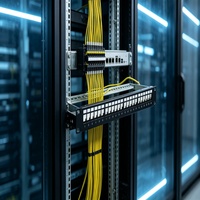 Panneau de brassage fibre optique 24 ports 42U pour intérieur, gestion des câbles, organisateur de rack de serveur 19 pouces, noir, certifié CE