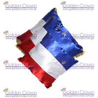 Coussin d'inauguration avec franges, 100% soie tissée, respirant, enduit de PU