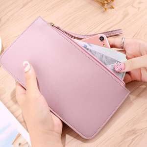 Дешевый подарок из искусственной кожи, ультратонкий маленький женский кошелек на запястье - Product Image 1