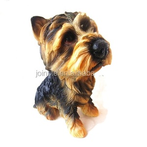 मिनी राल यॉर्क की प्रतिमा बैठे पिल्ला लाक्षणिक यॉर्कशायर टेरर मूर्तिकला - Product Image 3