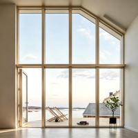 Fenêtre fixe GAAS, nouveau style, design en aluminium, grandes fenêtres, double vitrage à faible émissivité et à l'argon