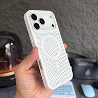 Coque pour iPhone 17 Pro Max, dissipation thermique en nid d'abeille, respirante, charge magnétique sans fil, coque arrière pour iPhone 17 Air